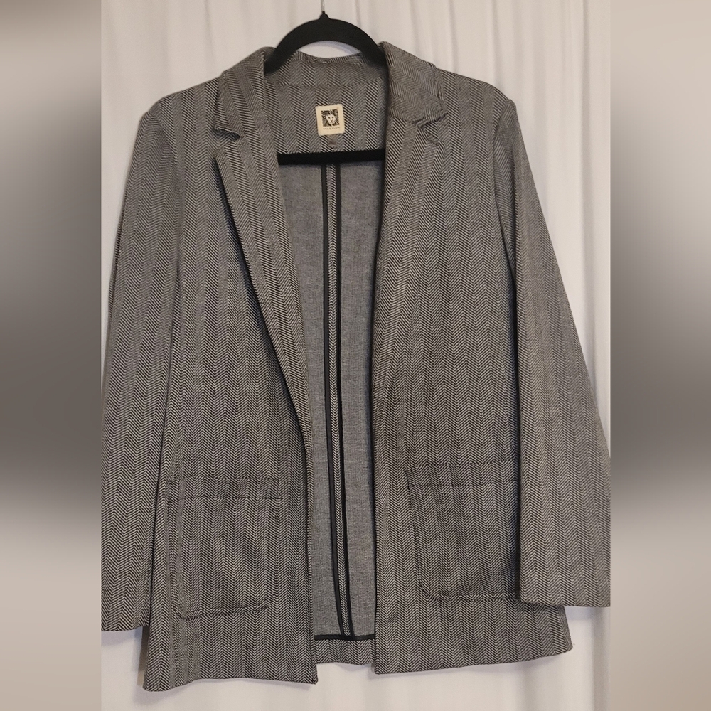 Anne Klein Jacket M Gray Blazer